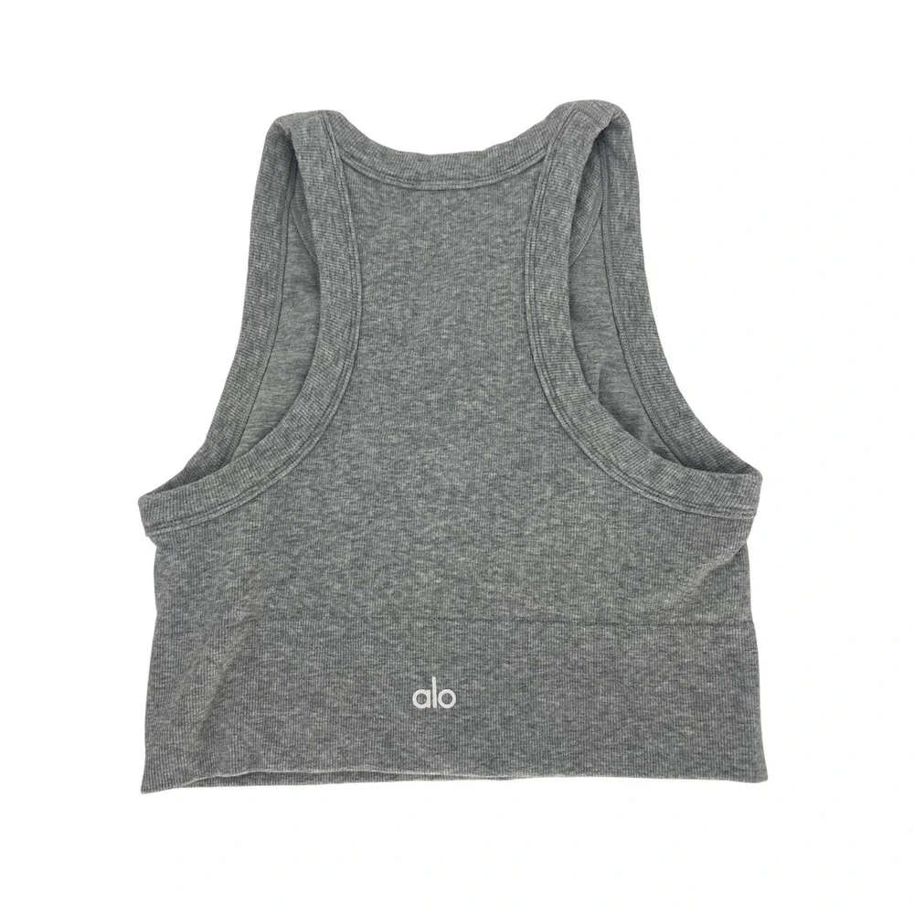 ALO Yoga Seamless Delight High Neck Bra 3-Piece Lot Black Gray Estimated M
